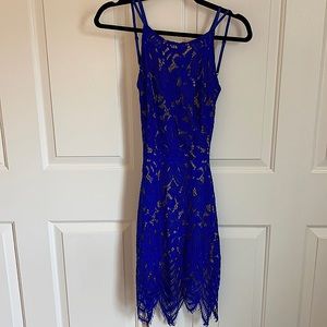Backless Lace Dress by Sugarcloth - Royal Blue